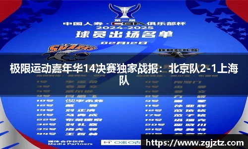 极限运动嘉年华14决赛独家战报：北京队2-1上海队